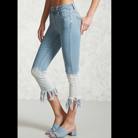 Forever 21 Ombre Frayed Jeans - Picture 2 of 4